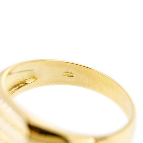 Bague Bague homme - Chevalière en or jaune 18 ct avec diamant 58 Facettes 35928