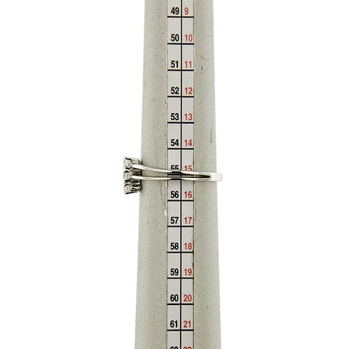 Bague Bliss - Bague trilogie contrariée en or blanc 18 kt et diamants 0,18 ct 58 Facettes 35929