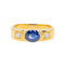 Bague 51.5 Bague en or jaune 18 carats avec saphir ovale et diamants 58 Facettes 3598549CN