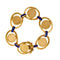 Bracelet Bracelet vintage - Bracelet manchette en or jaune 18 ct avec pièces 58 Facettes 36092