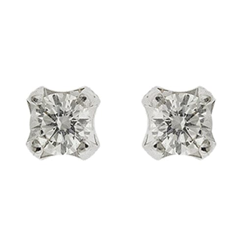 Boucles d'oreilles Boucles d’oreilles point lumineux en or blanc 18 ct et diamants 58 Facettes 36134