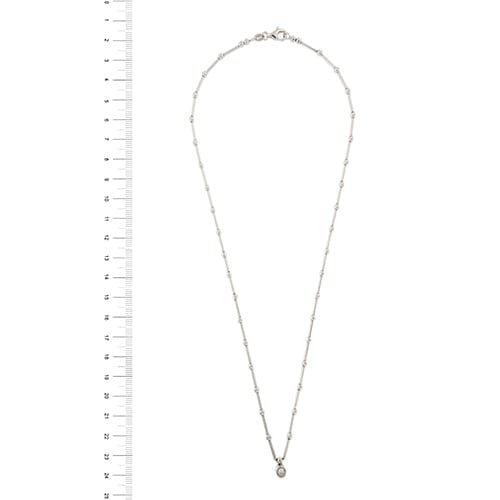 Collier Collier point de lumière en or blanc 18 ct avec diamant 0,10 ct 58 Facettes 36152