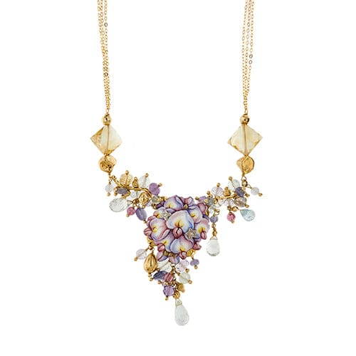 Collier Gabriella Rivalta - Collier triple maille en or jaune 18 ct, diamants et pierres 58 Facettes 36199