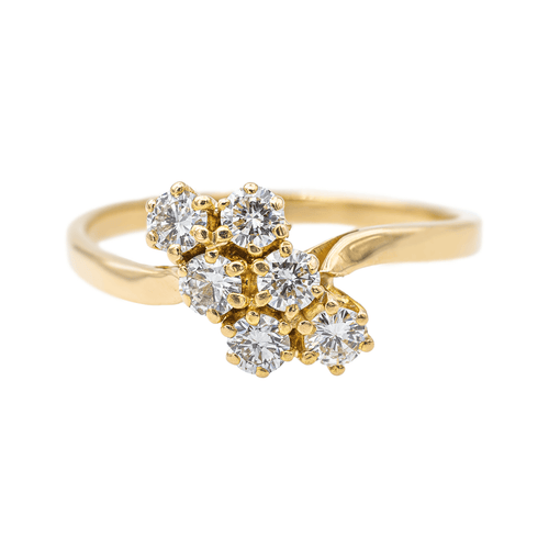 Bague 56 Bague en or jaune 18 carats sertie de diamants 58 Facettes 3621856CN