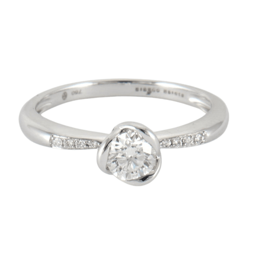 Bague Didier Guérin - Bague solitaire or gris 58 Facettes DV0199-1