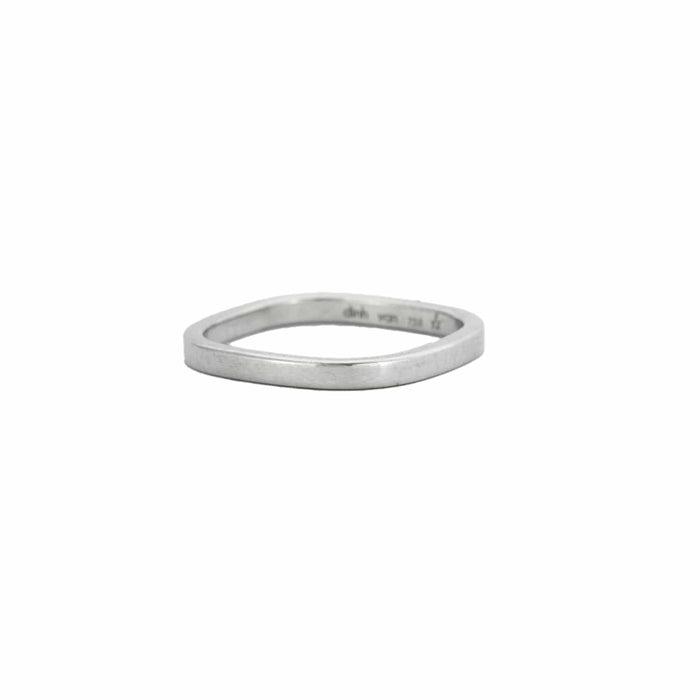 Bague 52 DIHN VAN - Alliance carrée en or gris 58 Facettes DV0327-1