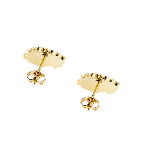 Boucles d'oreilles Gabriella Rivalta - Boucles d’oreilles fleurs en or jaune 18 ct émaillées 58 Facettes 36332