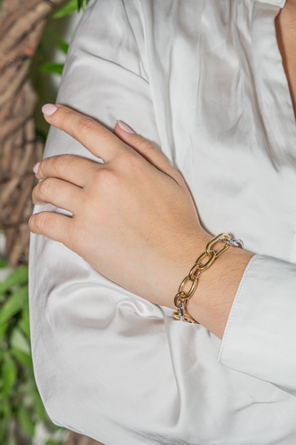 Bracelet Pomellato Iconica - Bracelet chaîne en or jaune, blanc et rose 58 Facettes 3634328CN