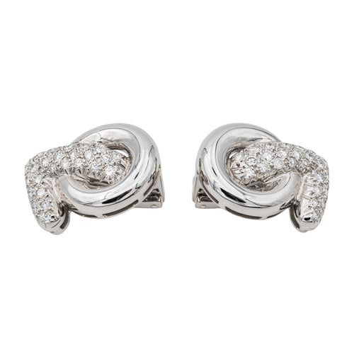Boucles d'oreilles Boucles d’oreilles clip - Or blanc 18 carats et diamants 58 Facettes 3662241RV