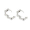 Boucles d'oreilles Salvini - Boucles d’oreilles créoles hexagonales en or blanc 18 ct et diamants 58 Facettes 36633