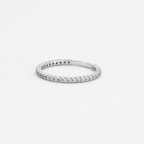 Bague 51 GEMMYO - Alliance Diamants Or Blanc 58 Facettes DV0443-1