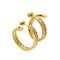 Boucles d'oreilles Boucles d’oreilles créoles ouvertes en or jaune 18 ct et diamants 58 Facettes 36761