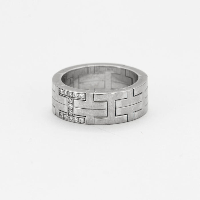 Bague 53 HERMES - Bague "Heracles" en Or Gris et Diamants 58 Facettes DV0184-16