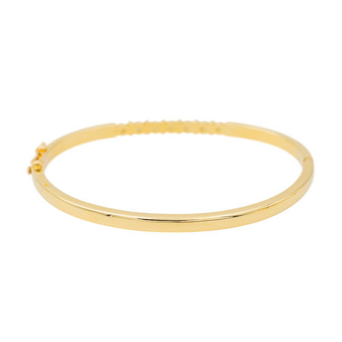 Bracelet Bracelet jonc en or jaune 18 carats serti de diamants 58 Facettes 3683017CN