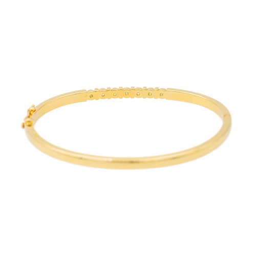 Bracelet Bracelet jonc en or jaune 18 carats serti de diamants 58 Facettes 3683017CN