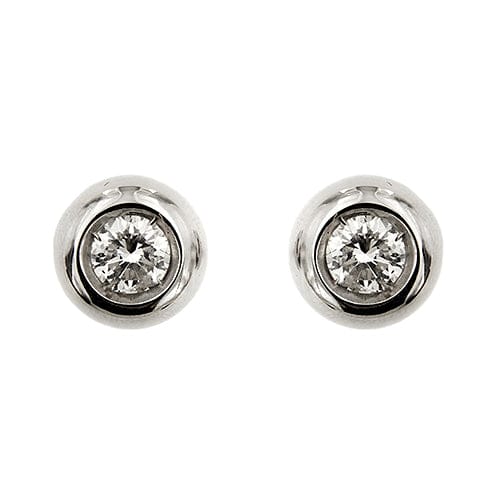 Boucles d'oreilles Boucles d’oreilles point de lumière en or blanc 18 kt et diamants 0,40 ct 58 Facettes 36841