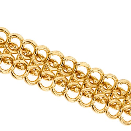 Bracelet Bracelet tank en or rose 18 carats 58 Facettes 36862