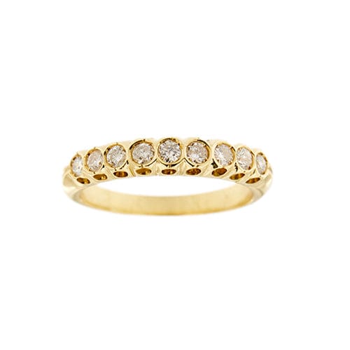 Bague Bague rivière en or jaune 18 ct avec diamants 0,60 ct 58 Facettes 36983