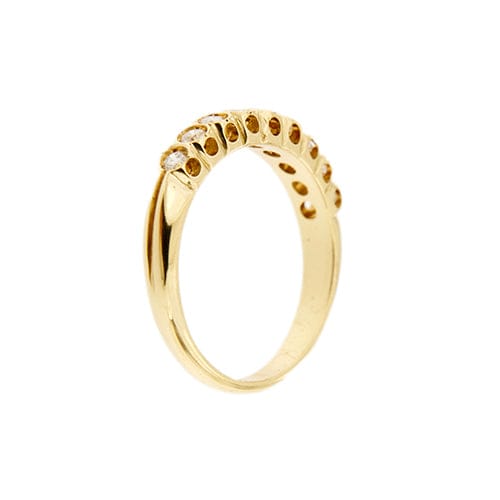 Bague Bague rivière en or jaune 18 ct avec diamants 0,60 ct 58 Facettes 36983