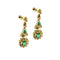 Boucles d'oreilles Boucles d'oreilles pendantes fleur en or jaune 18 ct, émeraudes et diamants 58 Facettes 37119