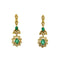 Boucles d'oreilles Boucles d'oreilles pendantes fleur en or jaune 18 ct, émeraudes et diamants 58 Facettes 37119