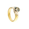 Bague Bague en or blanc et or jaune 18 ct avec aigue-marine 1,50 ct 58 Facettes 37206