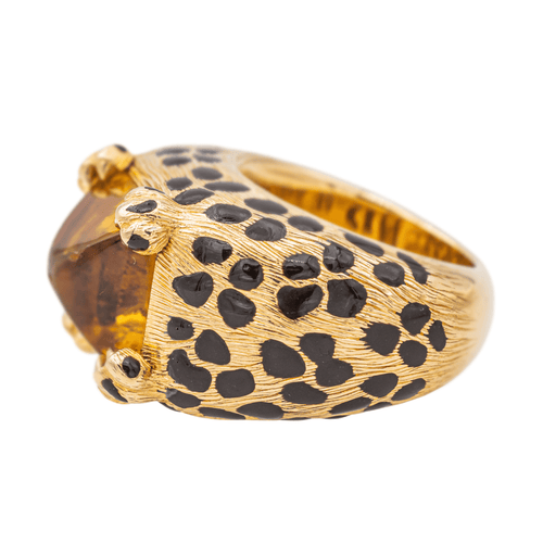 Bague 52 Dior Mitza - Bague cocktail en or jaune 18 carats et citrine 58 Facettes 3726306CN