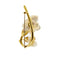 Broche Spilla fleur en or jaune 18 carats et nacre 58 Facettes 37277