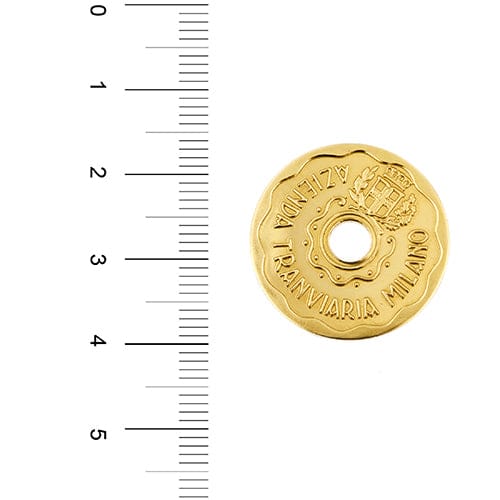 Pendentif Gettone tram ATM - Pendentif en or jaune 18 ct 58 Facettes 37301