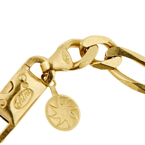 Collier Chini - Collier maille Figaro 3+1 en or jaune 18 ct 58 Facettes 37411