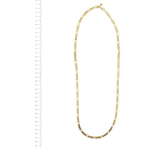 Collier Chini - Collier maille Figaro 3+1 en or jaune 18 ct 58 Facettes 37411