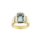 Bague Bague - Aigue-marine et diamants en or jaune et blanc 18 kt 58 Facettes 37500