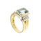 Bague Bague - Aigue-marine et diamants en or jaune et blanc 18 kt 58 Facettes 37500