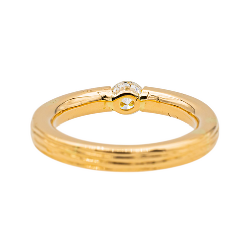 Bague 54 Bague solitaire en or rose 18 carats et diamants 58 Facettes 3753464RV