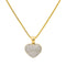 Collier Collier cœur en or jaune 18 carats et diamants 58 Facettes 3754273CN