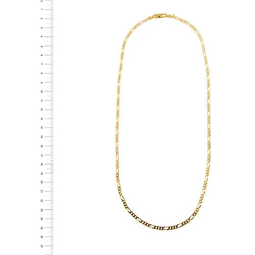 Collier Chini - Collier maille Figaro 3+1 en or jaune 18 ct 58 Facettes 37564