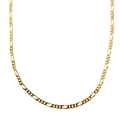 Collier Chini - Collier maille Figaro 3+1 en or jaune 18 ct 58 Facettes 37564