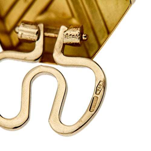 Boutons de manchette Boutons de manchette hexagonaux en or jaune et or blanc 18 ct 58 Facettes 37572