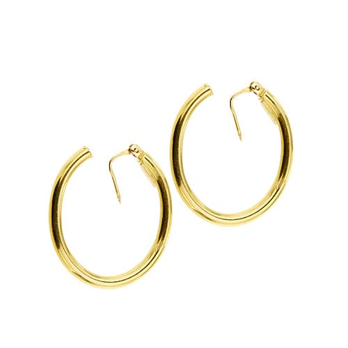 Boucles d'oreilles Boucles d’oreilles créoles ovales en or jaune 18 ct 58 Facettes 37575