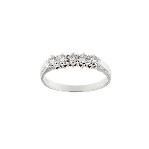 Bague Bague rivière - Diamants taille brillant en or blanc 18 ct 58 Facettes 37616