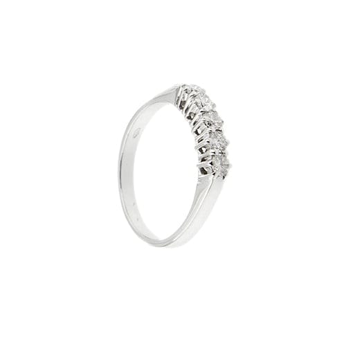 Bague Bague rivière - Diamants taille brillant en or blanc 18 ct 58 Facettes 37616
