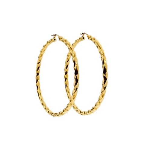 Boucles d'oreilles Boucles d’oreilles créoles en or jaune 18 ct 58 Facettes 37640