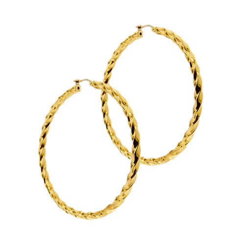 Boucles d'oreilles Boucles d’oreilles créoles en or jaune 18 ct 58 Facettes 37640