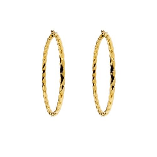 Boucles d'oreilles Boucles d’oreilles créoles en or jaune 18 ct 58 Facettes 37640