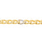 Collier Collier gourmette en or jaune et or blanc 18 carats avec diamants 58 Facettes 3779209CN