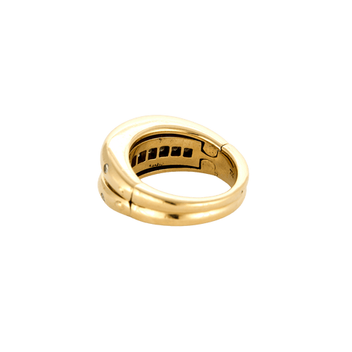 Bague 53 Bague Versatile double jonc en or jaune 18k et diamants 58 Facettes BO/240025