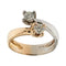 Bague Bague contrarié en or rose et or blanc 18 kt avec diamants 58 Facettes 37802