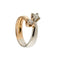 Bague Bague contrarié en or rose et or blanc 18 kt avec diamants 58 Facettes 37802