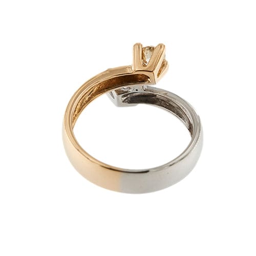 Bague Bague contrarié en or rose et or blanc 18 kt avec diamants 58 Facettes 37802