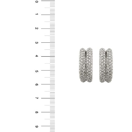 Boucles d'oreilles Boucles d’oreilles en or blanc 18 kt avec 316 diamants 58 Facettes 37833